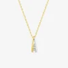 Collier brins plaqué or, oxydes de zirconium et rhodium SO OR