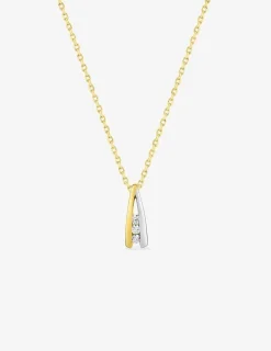 Collier brins plaqué or, oxydes de zirconium et rhodium SO OR