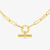 Collier bâtonnet Plaqué or & oxydes de zirconium SO OR