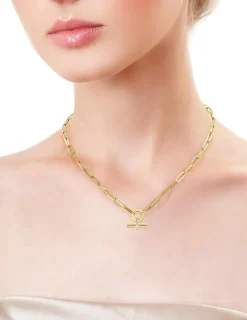 Collier bâtonnet Plaqué or & oxydes de zirconium SO OR