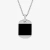 Collier CARGO plaque G.I acier et agate SO OR