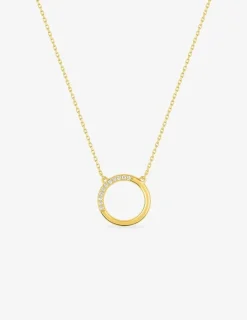 Collier cercle ajouré en or 375‰ et oxydes de zirconium SO OR
