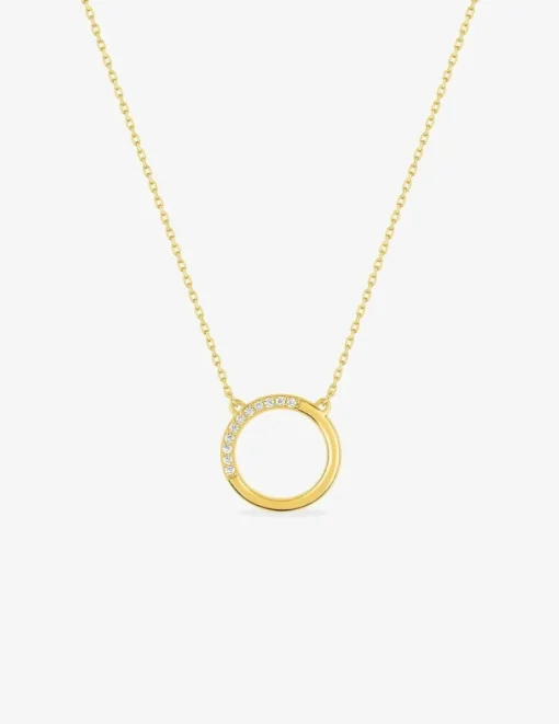Collier cercle ajouré en or 375‰ et oxydes de zirconium SO OR