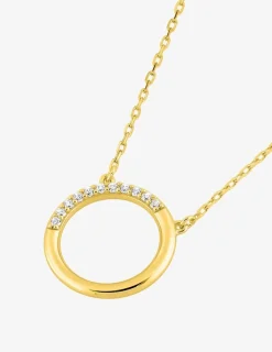 Collier cercle ajouré en or 375‰ et oxydes de zirconium SO OR