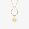 Collier cercle et fleur or jaune 375‰ SO OR