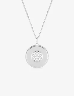 Collier cercle motifs géométriques argent 925‰ rhodié SO OR