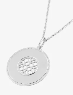 Collier cercle motifs géométriques argent 925‰ rhodié SO OR