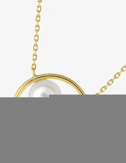 Collier cercle or jaune 375‰ et perle 6 mm SO OR