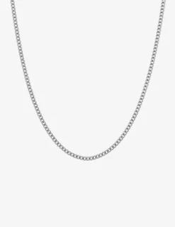 Collier chaine acier gris maille gourmette SO OR