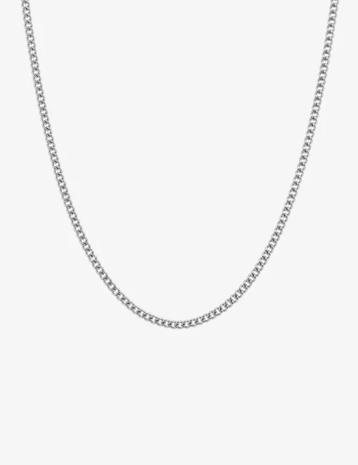 Collier chaine acier gris maille gourmette SO OR