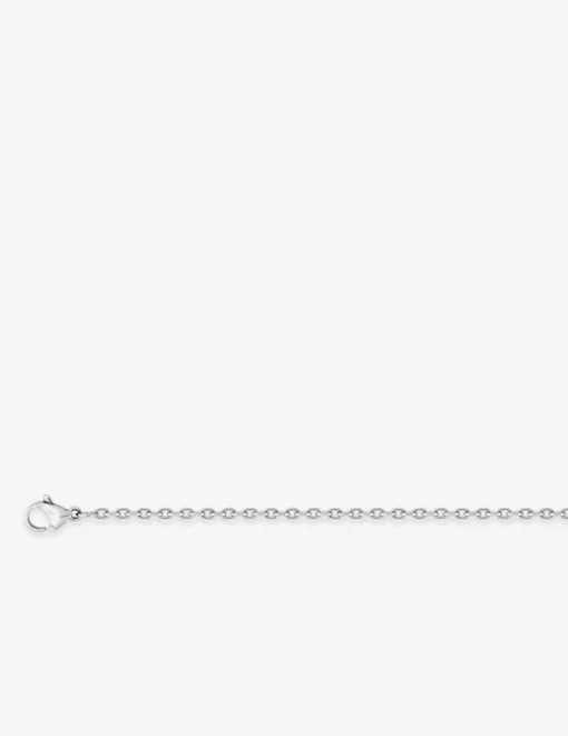 Collier chaine acier gris maille forçat SO OR