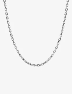 Collier chaine acier gris maille forçat SO OR