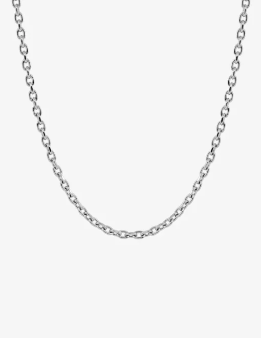 Collier chaine acier gris maille forçat SO OR