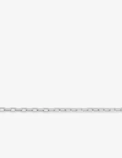 Collier chaine forçat rectangle en argent 925 ‰ rhodié SO OR