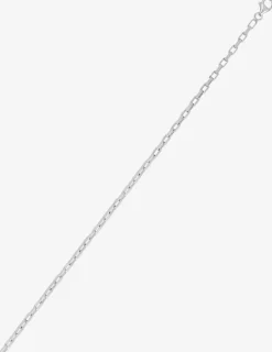 Collier chaine forçat rectangle en argent 925 ‰ rhodié SO OR