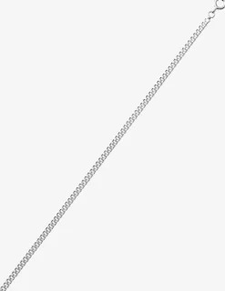 Collier chaine gourmette diamantée en argent 925 ‰ rhodié 2,75 mm de largeur SO OR