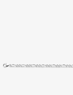 Collier chaîne en argent 925‰ rhodié figaro 1+2 SO OR