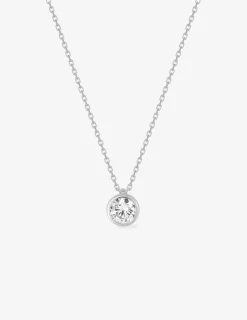 Collier chaîne forçat argent 925 ‰ rhodié avec oxyde de zirconium 6 mm SO OR