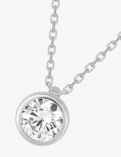 Collier chaîne forçat argent 925 ‰ rhodié avec oxyde de zirconium 6 mm SO OR