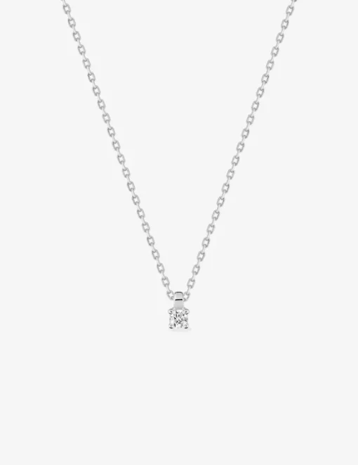 Collier chaîne forçat argent 925 ‰ rhodié avec oxyde de zirconium 3 mm SO OR
