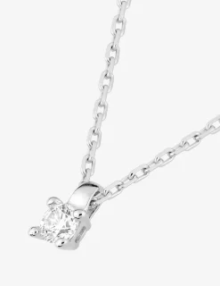 Collier chaîne forçat argent 925 ‰ rhodié avec oxyde de zirconium 3 mm SO OR