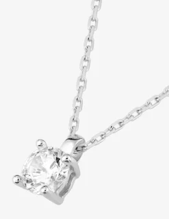 Collier chaîne forçat argent 925 ‰ rhodié avec oxyde de zirconium 5,5 mm SO OR