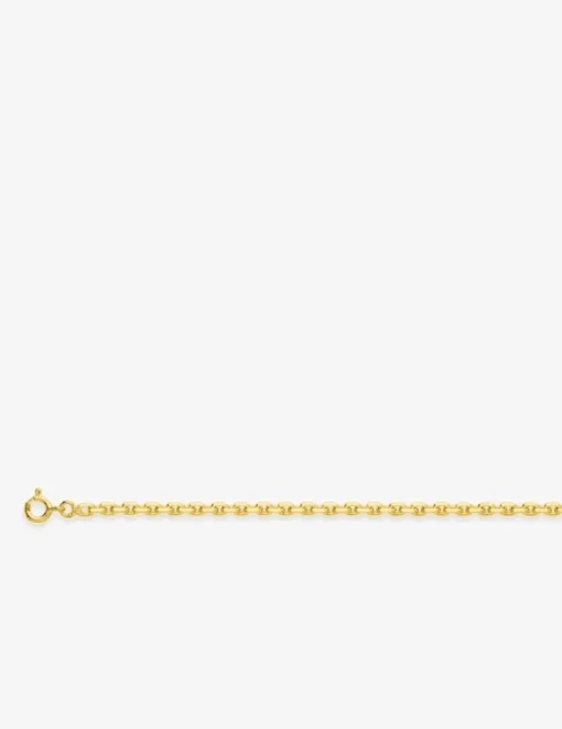 Collier chaîne forçat diamantée 2,85 mm plaqué or SO OR
