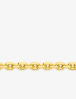 Collier chaîne forçat diamantée 2,85 mm plaqué or SO OR