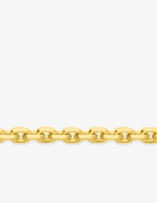 Collier chaîne forçat diamantée 2,85 mm plaqué or SO OR
