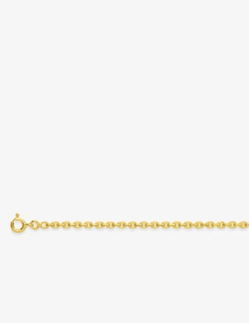 Collier chaîne forçat diamantée 2,50 mm plaqué or SO OR