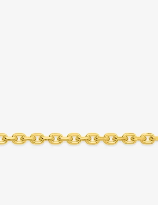 Collier chaîne forçat diamantée 2,50 mm plaqué or SO OR