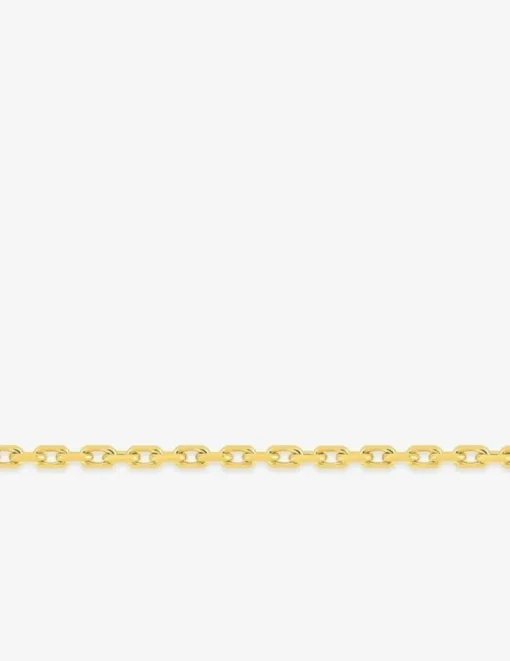 Collier chaîne forçat diamantée 1,30 mm plaqué or SO OR