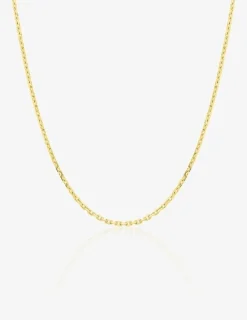 Collier chaîne forçat diamantée 1,30 mm plaqué or SO OR