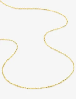 Collier chaîne forçat diamantée 1,30 mm plaqué or SO OR