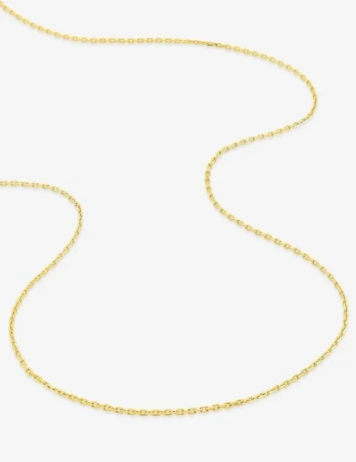 Collier chaîne forçat diamantée 1,30 mm plaqué or SO OR