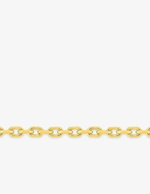 Collier chaîne forçat diamantée 1,90 mm plaqué or SO OR