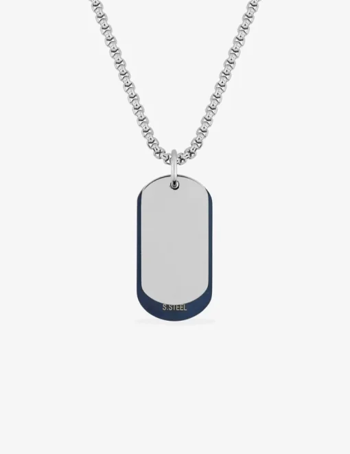 Collier chaîne forçat et plaques GI acier SO OR