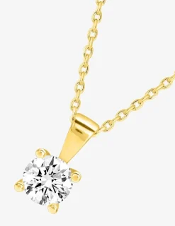 Collier chaîne forçat plaqué or et oxyde de zirconium 6 mm serti griffes SO OR