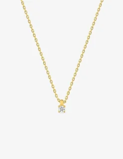 Collier chaîne forçat plaqué or et oxyde de zirconium 3 mm serti griffes SO OR