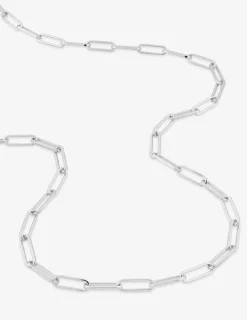 Collier chaîne forçat rectangle 2,5 mm argent 925‰ rhodié SO OR