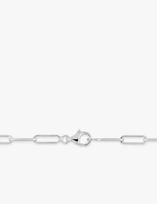 Collier chaîne forçat rectangle 2,5 mm argent 925‰ rhodié SO OR