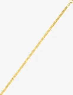Collier chaîne gourmette diamantée 3,20 mm plaqué or SO OR