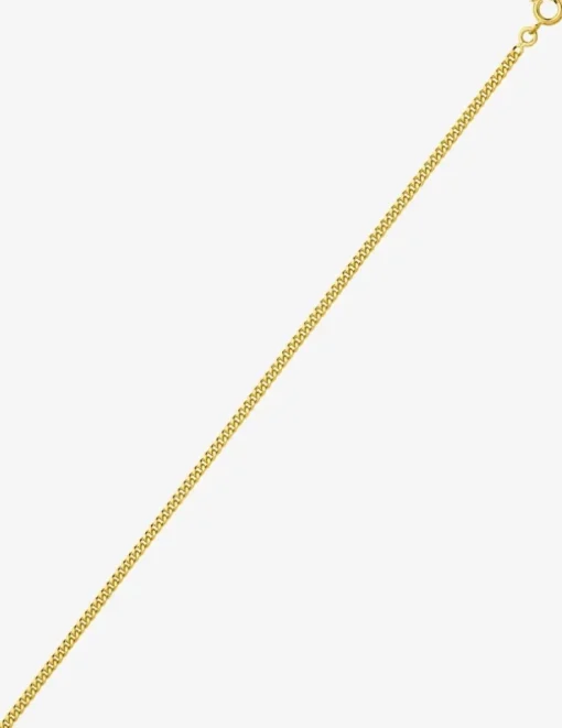 Collier chaîne gourmette diamantée 2,10 mm plaqué or SO OR