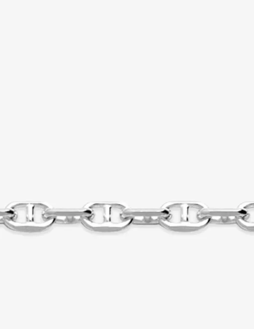 Collier chaîne marine 4 mm argent 925‰ rhodié SO OR