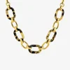 Collier chute en acier doré et acétate SO OR