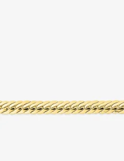 Collier creux maille anglaise or jaune 750 ‰ centre 5 mm SO OR