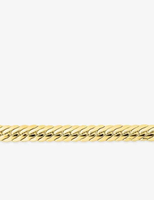 Collier creux maille anglaise or jaune 750 ‰ centre 5 mm SO OR