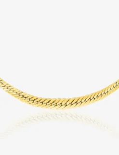 Collier creux maille anglaise or jaune 750 ‰ centre 5 mm SO OR