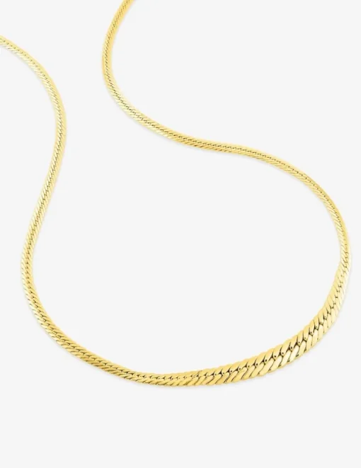 Collier creux maille anglaise or jaune 750 ‰ centre 5 mm SO OR