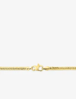 Collier creux maille anglaise or jaune 750 ‰ centre 5 mm SO OR